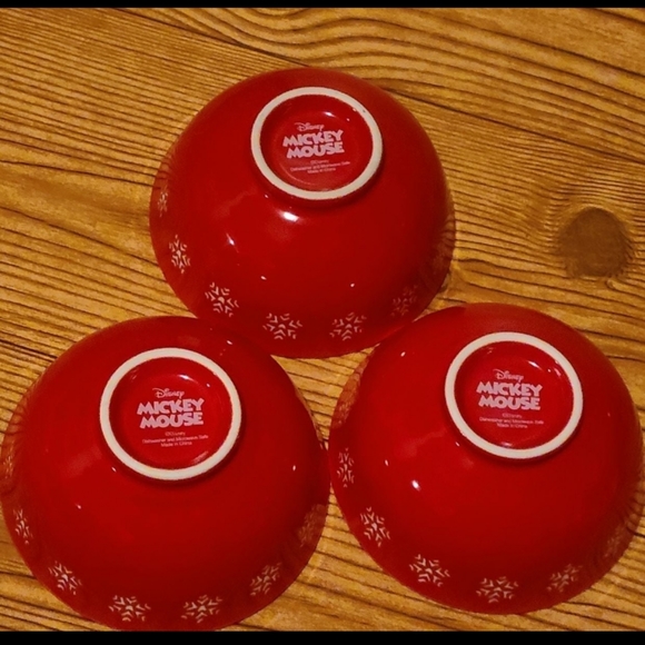 Disney Mickey Minnie Tidbit Bowls Holiday - Picture 2 of 4